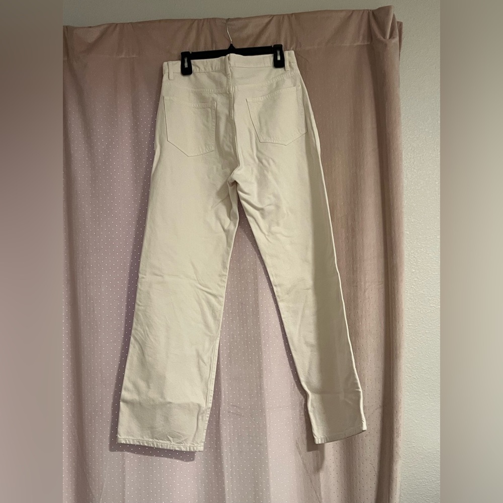 Reformation Val 90s Mid Rise Straight Jeans Ivory - Size 29 - Picture 4 of 6